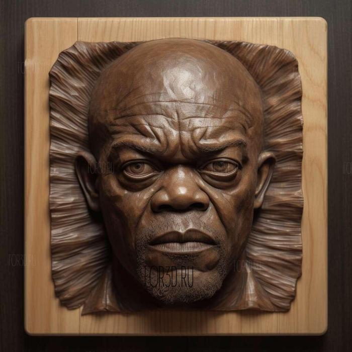 Samuel L Jackson 4 stl model for CNC